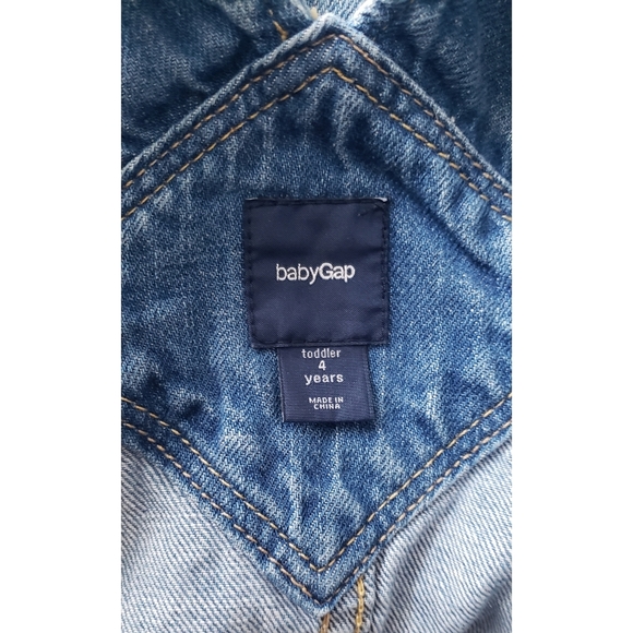 39. 2/$25 Gap Kids short overalls - Picture 3 of 4